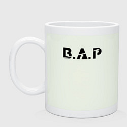 Кружка керамическая B A P black logo, цвет: фосфор