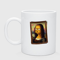 Кружка керамическая Mona Simpson, цвет: белый