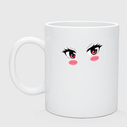 Кружка керамическая Взгляд Томо, цвет: белый