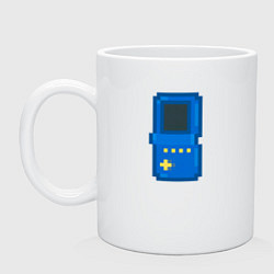 Кружка керамическая Игровая консоль Тетрис, цвет: белый