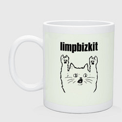Кружка керамическая Limp Bizkit - rock cat, цвет: фосфор