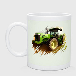 Кружка керамическая Farming Simulator - brushstrоke, цвет: фосфор