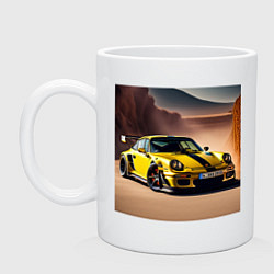 Кружка керамическая Porsche 911, цвет: белый