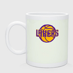 Кружка керамическая Lakers ball, цвет: фосфор