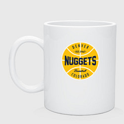 Кружка керамическая Denver Nuggets 1967, цвет: белый