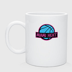 Кружка керамическая Miami Heat team, цвет: белый