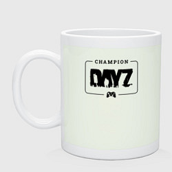 Кружка керамическая DayZ gaming champion: рамка с лого и джойстиком, цвет: фосфор
