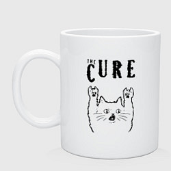 Кружка керамическая The Cure - rock cat, цвет: белый