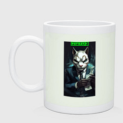 Кружка керамическая Payday 3 cat, цвет: фосфор