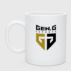Кружка керамическая Gen G Esports лого, цвет: белый