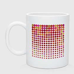 Кружка керамическая Конфетти, цвет: белый