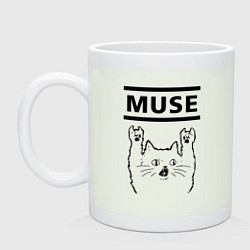 Кружка керамическая Muse - rock cat, цвет: фосфор