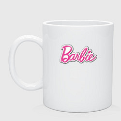 Кружка керамическая Barbie title, цвет: белый