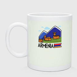 Кружка керамическая Горная Армения, цвет: фосфор