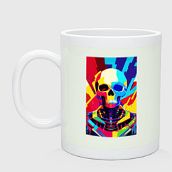 Кружка керамическая Pop art skull, цвет: фосфор