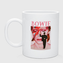Кружка керамическая David Bowie 90 Aladdin Sane, цвет: белый