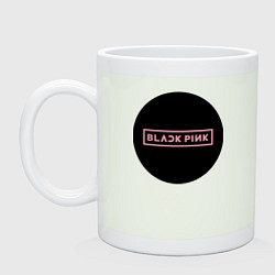 Кружка керамическая Black pink - logotype - group - South Korea, цвет: фосфор