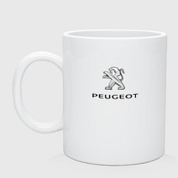 Кружка керамическая Peugeot sport auto, цвет: белый