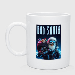 Кружка керамическая Bad santa - ai art, цвет: белый