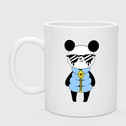 Кружка керамическая Крутой панда, цвет: белый