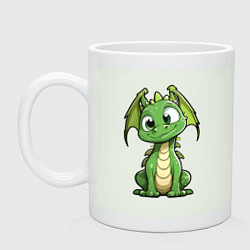 Кружка керамическая Маленький дракончик, цвет: фосфор