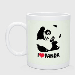 Кружка керамическая I love panda, цвет: фосфор