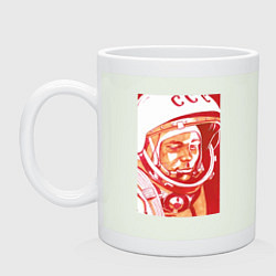 Кружка керамическая Gagarin in red, цвет: фосфор