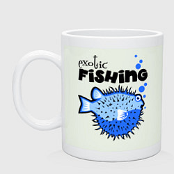 Кружка керамическая Exotic Fishing, цвет: фосфор