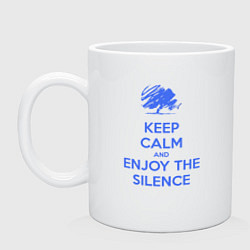 Кружка керамическая Keep calm and enjoy the silence, цвет: белый