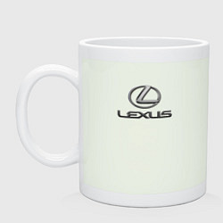 Кружка керамическая Lexus авто бренд лого, цвет: фосфор
