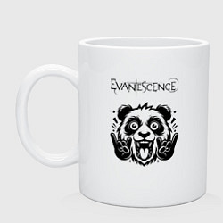 Кружка керамическая Evanescence - rock panda, цвет: белый