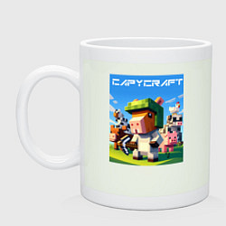 Кружка керамическая Capycraft - collaboration ai art, цвет: фосфор