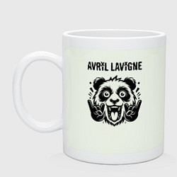 Кружка керамическая Avril Lavigne - rock panda, цвет: фосфор