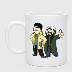 Кружка керамическая Vault Jay and silent Bob, цвет: белый