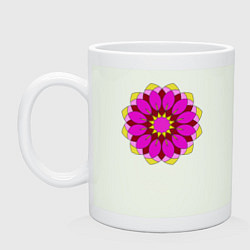 Кружка керамическая Цветок мандала, цвет: фосфор