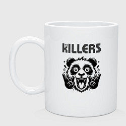 Кружка керамическая The Killers - rock panda, цвет: белый