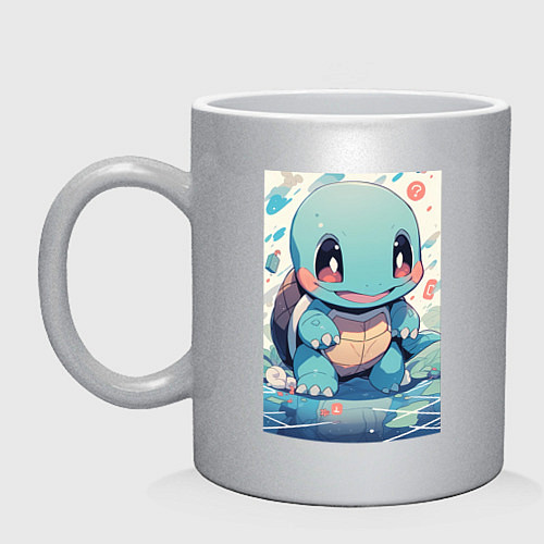 Кружка Покемон Сквиртл / Серебряный – фото 1