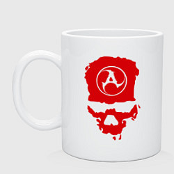 Кружка керамическая Amatory Skull, цвет: белый