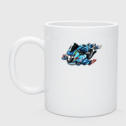 Кружка керамическая Suzuki GSX-R, цвет: белый
