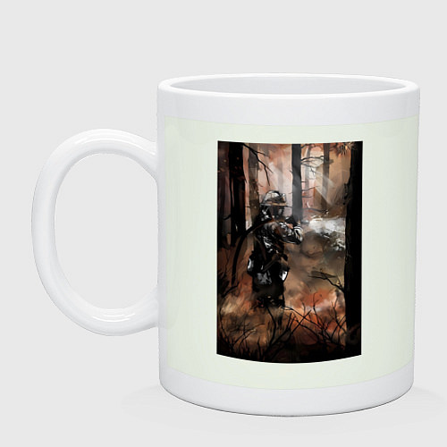 Кружка Пожарный тушит лес / Фосфор – фото 1