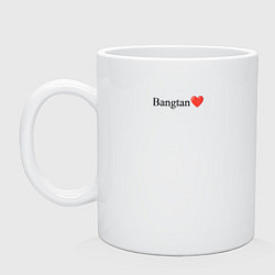 Кружка керамическая BTS Bangtan, цвет: белый