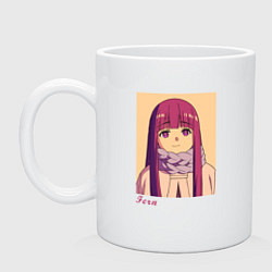 Кружка керамическая Милая Ферн, цвет: белый