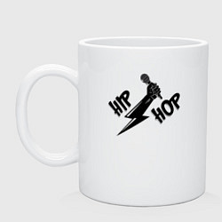 Кружка керамическая Хип-хоп музыка, цвет: белый