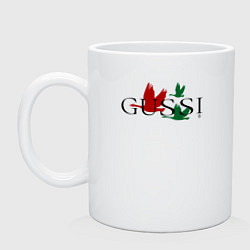 Кружка керамическая Гусси - гуси летят, цвет: белый