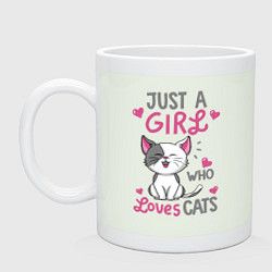 Кружка Just a girl who loves cats