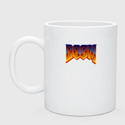 Кружка керамическая Doom logotype, цвет: белый