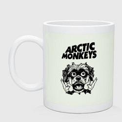 Кружка керамическая Arctic Monkeys - rock dog, цвет: фосфор