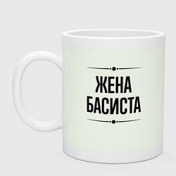 Кружка керамическая Жена басиста на светлом, цвет: фосфор