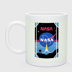 Кружка керамическая NASA плакат, цвет: фосфор