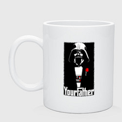 Кружка керамическая Крёстный отец Дарт Вейдер, цвет: белый